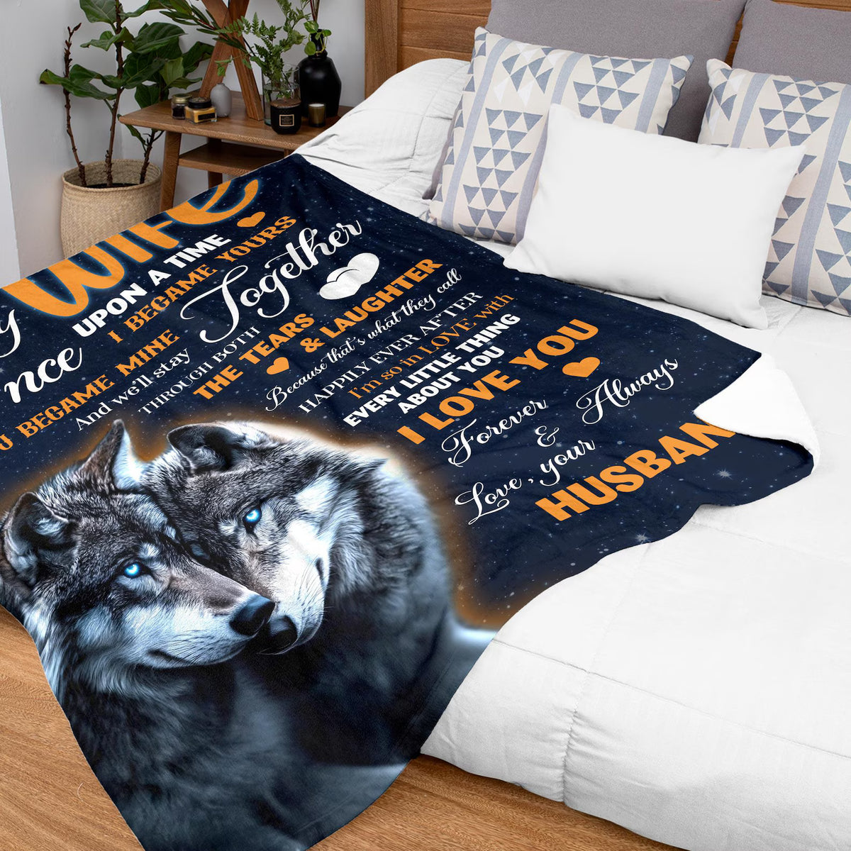 Romantic Gift Blanket For My Beautiful Wife From Husband