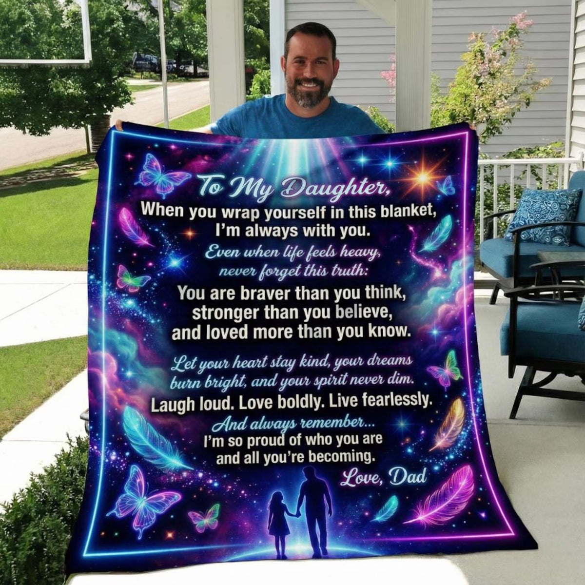 Special For Beautiful Daughter Gift Blanket - From Dad