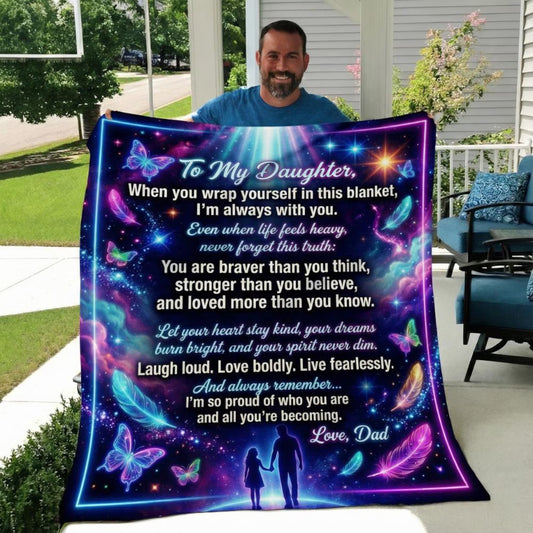 Special For Beautiful Daughter Gift Blanket - From Dad