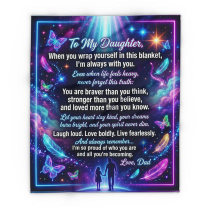 Special For Beautiful Daughter Gift Blanket - From Dad