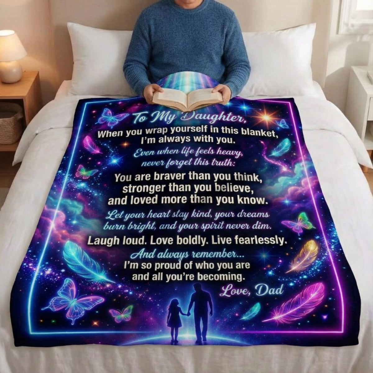 Special For Beautiful Daughter Gift Blanket - From Dad