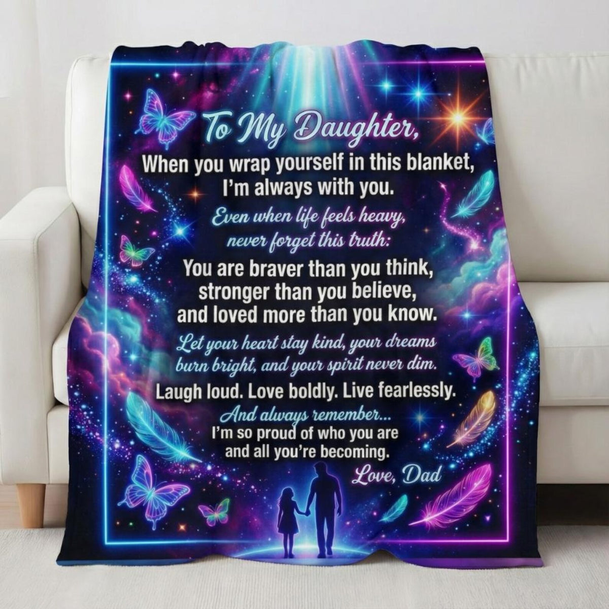Special For Beautiful Daughter Gift Blanket - From Dad