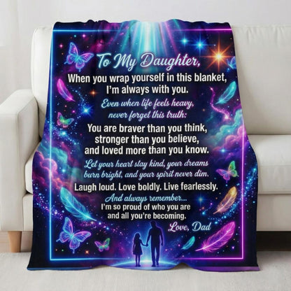 Special For Beautiful Daughter Gift Blanket - From Dad
