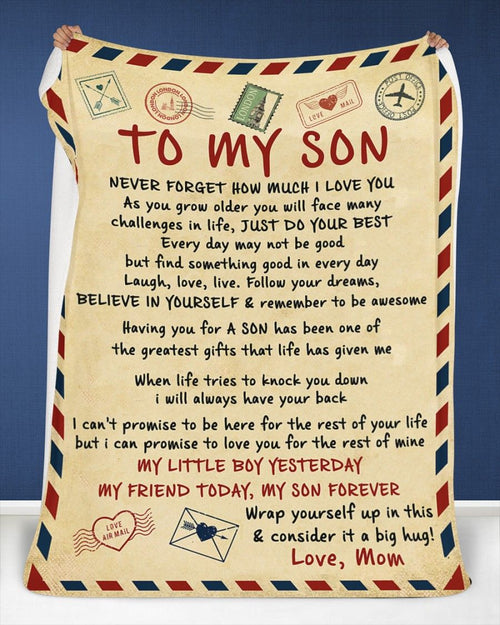 Special Son Gift Blanket - From Mom (SKU2604-314)