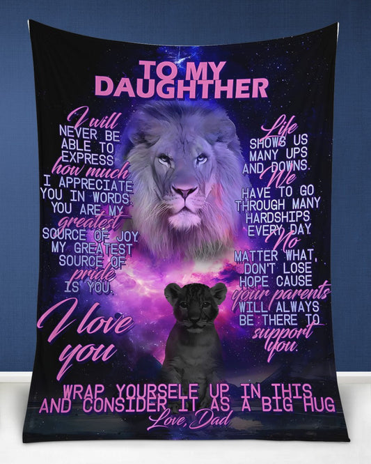 Special Blanket for Daughter - Perfect Gift From Dad - (SKUB09-70)
