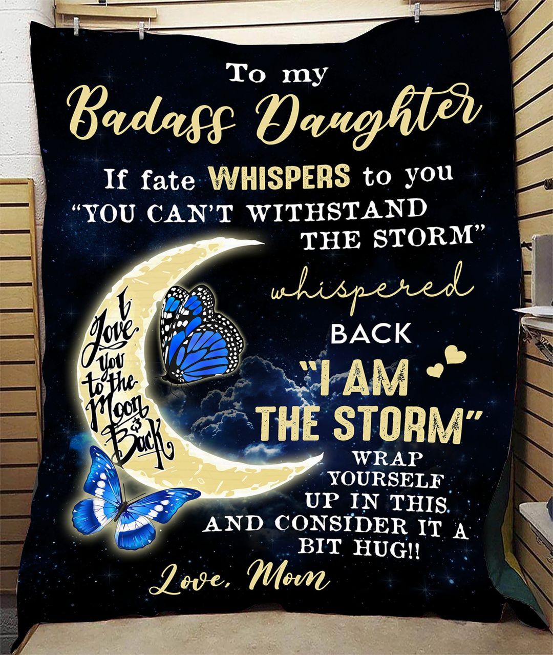 Special Badass Daughter Gift Blanket - From Mom