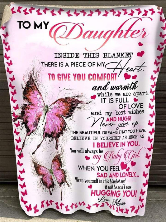 Special gift for daughter - from mom - blanket