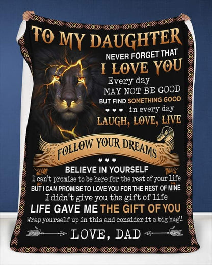 Special Daughter Gift Blanket - From Dad