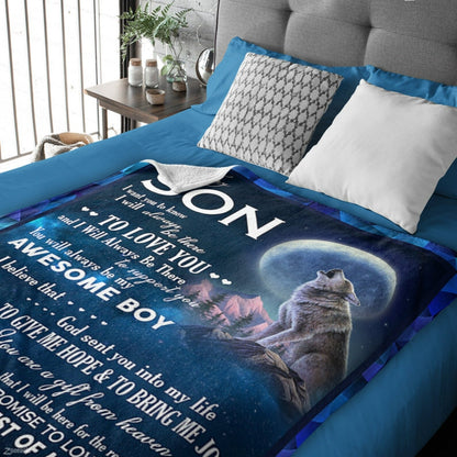 Special Gift For Your Son Blanket - From Mom (SKU2607-54)