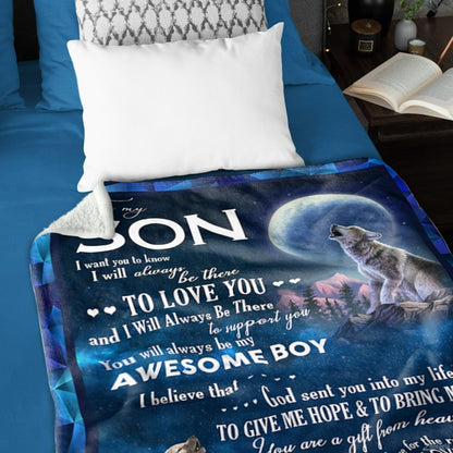 Special Gift For Your Son Blanket - From Mom (SKU2607-54)