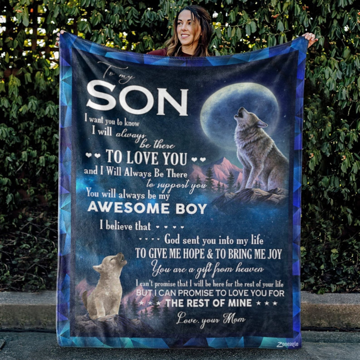 Special Gift For Your Son Blanket - From Mom (SKU2607-54)