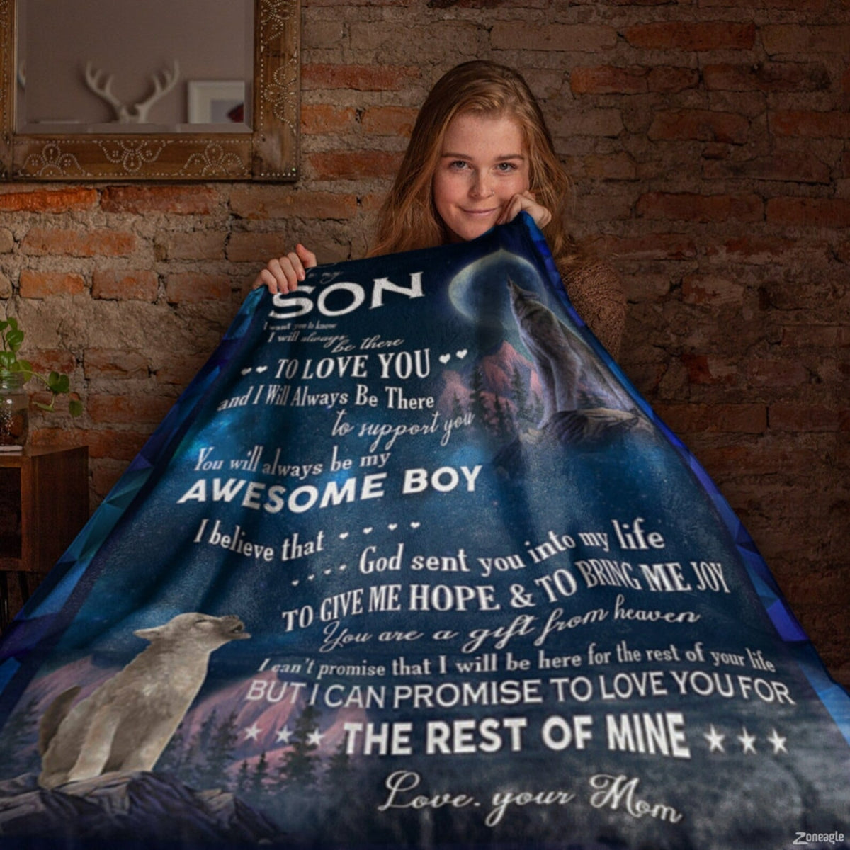 Special Gift For Your Son Blanket - From Mom (SKU2607-54)