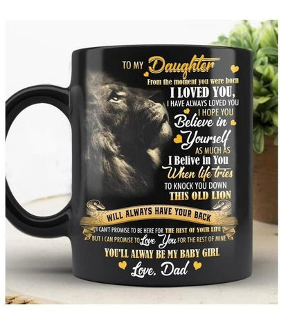 TO DAUGHTER LION MUG - GIFT FROM DAD