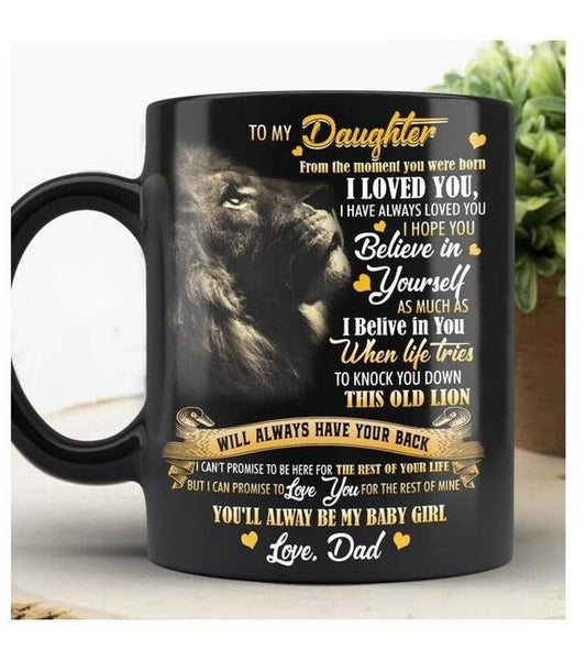 TO DAUGHTER LION MUG - GIFT FROM DAD