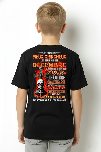 Je Suis Un Vieux Grincheux Né – T-Shirt Homme Fort Caractère - TRNN12 (SKU26T-01141-12)