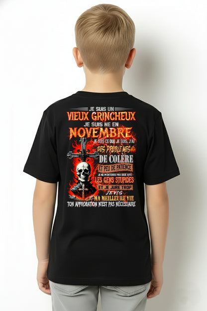 Je Suis Un Vieux Grincheux Né – T-Shirt Homme Fort Caractère - TRNN11 (SKU26T-01141-11)