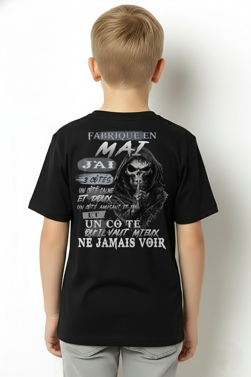 Fabriqué en Mai – J’ai 3 Côtés | T-Shirt Homme Caractère Fort - TRNN05 (SKU26T-01174-05)