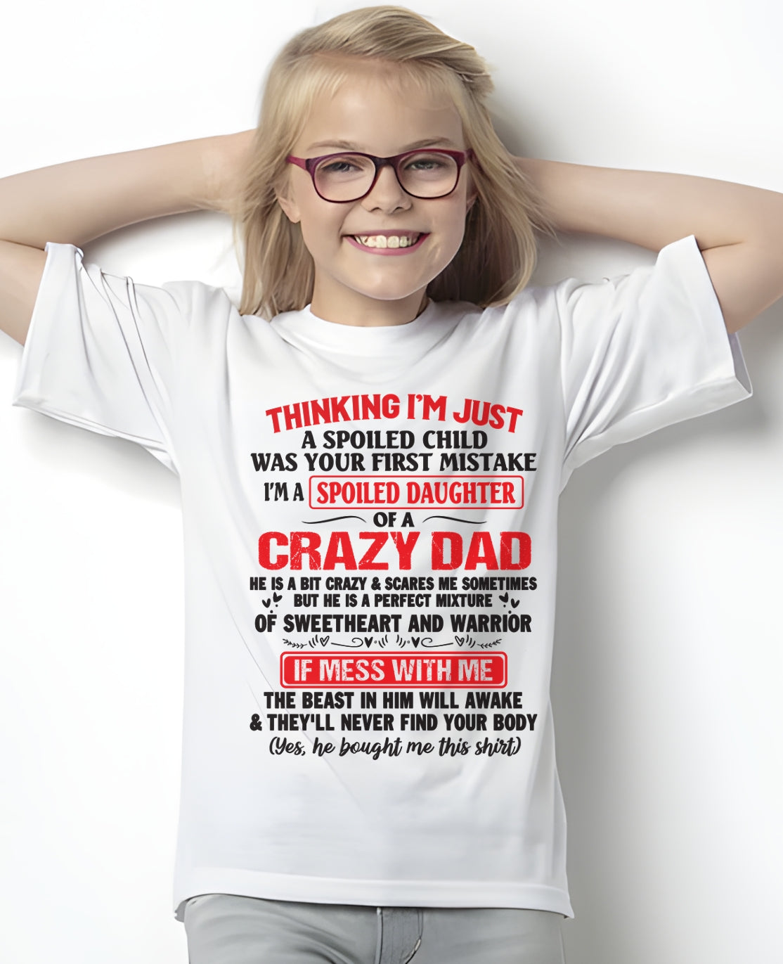 T SHIRT 2025 For Your Daughter From Dad - TRNN00 (SKU12-04-00)