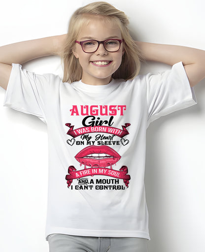 AUGUST QUEEN – Strong, Passionate & Unapologetically Bold - Birthday T Shirt For Woman - TRNN08 (SKU2603-255-08)