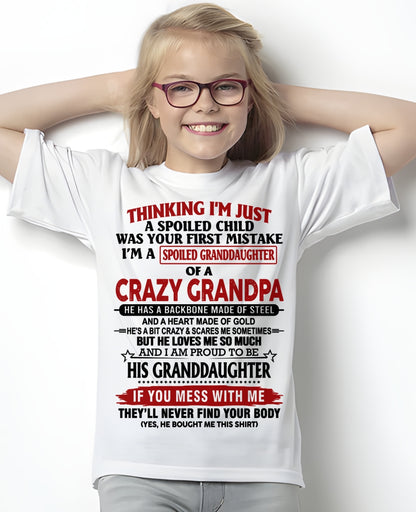 THINKING I’M JUST A SPOILED GRANDDAUGHTER OF A CRAZY GRANDPA - FROM GRANDPA - TRNN00 (SKU12-256-00)