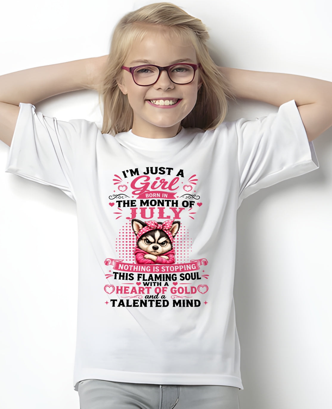 JULY - NOTHING IS STOPPING THIS FLAMING SOUL - Birthday T Shirt For Woman - TRNN07 (SKU2605-66-07)