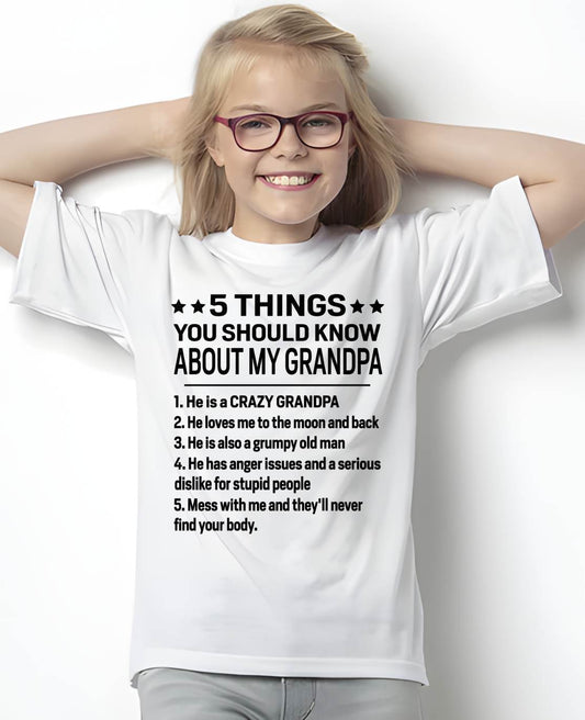 FIVE THINGS YOU SHOULD KNOW ABOUT MY GRANDPA - GIFT FROM GRANDPA - TRNN00 (SKU2603-134-00)