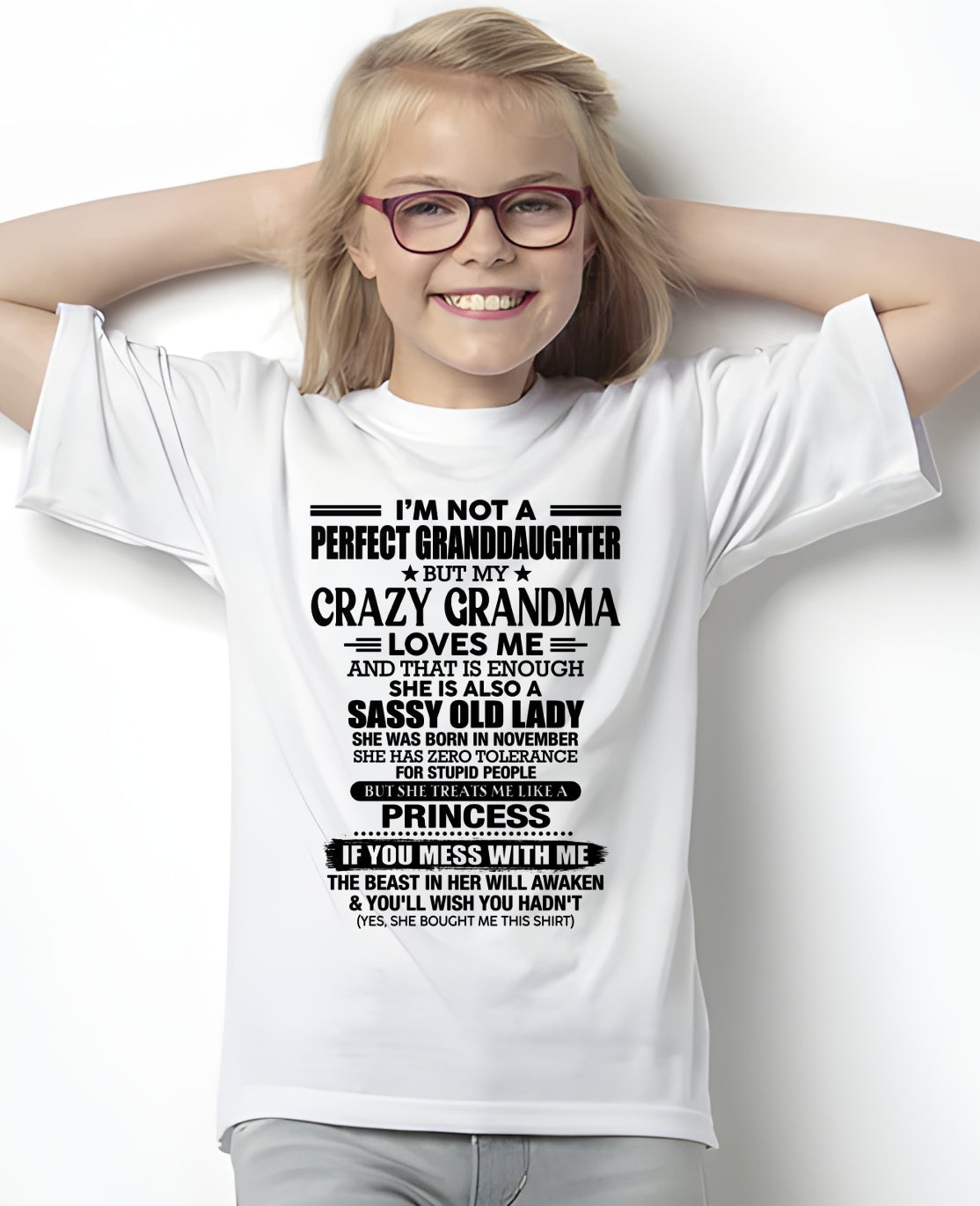 NOVEMBER - I'M NOT A PERFECT GRANDDAUGHTER - FROM GRANDMA - TRNN11 (SKU2607-189-11)