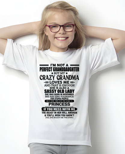 NOVEMBER - I'M NOT A PERFECT GRANDDAUGHTER - FROM GRANDMA - TRNN11 (SKU2607-189-11)