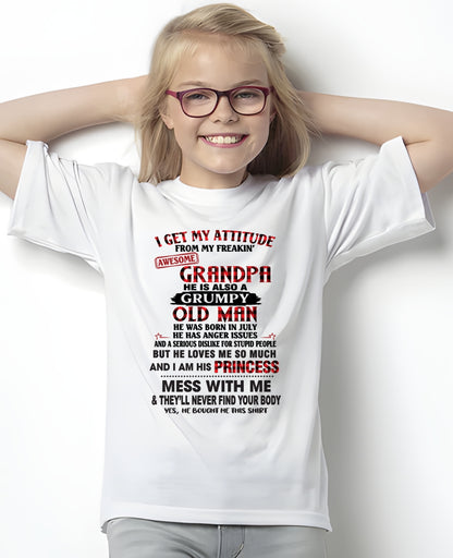 JULY - I GET MY ATTITUDE FROM MY FREAKIN’ AWESOME GRANDPA - GIFT FROM GRANDPA - TRNN07 (SKU2603-36-07)