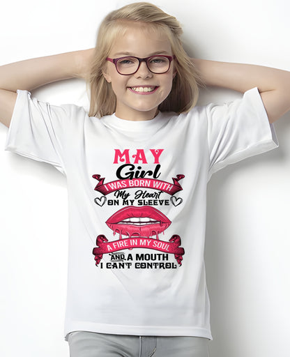 MAY QUEEN – Strong, Passionate & Unapologetically Bold - Birthday T Shirt For Woman - TRNN05 (SKU2603-255-05)