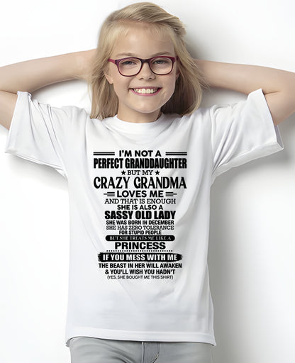 DECEMBER - I'M NOT A PERFECT GRANDDAUGHTER - FROM GRANDMA - TRNN12 (SKU2607-189-12)