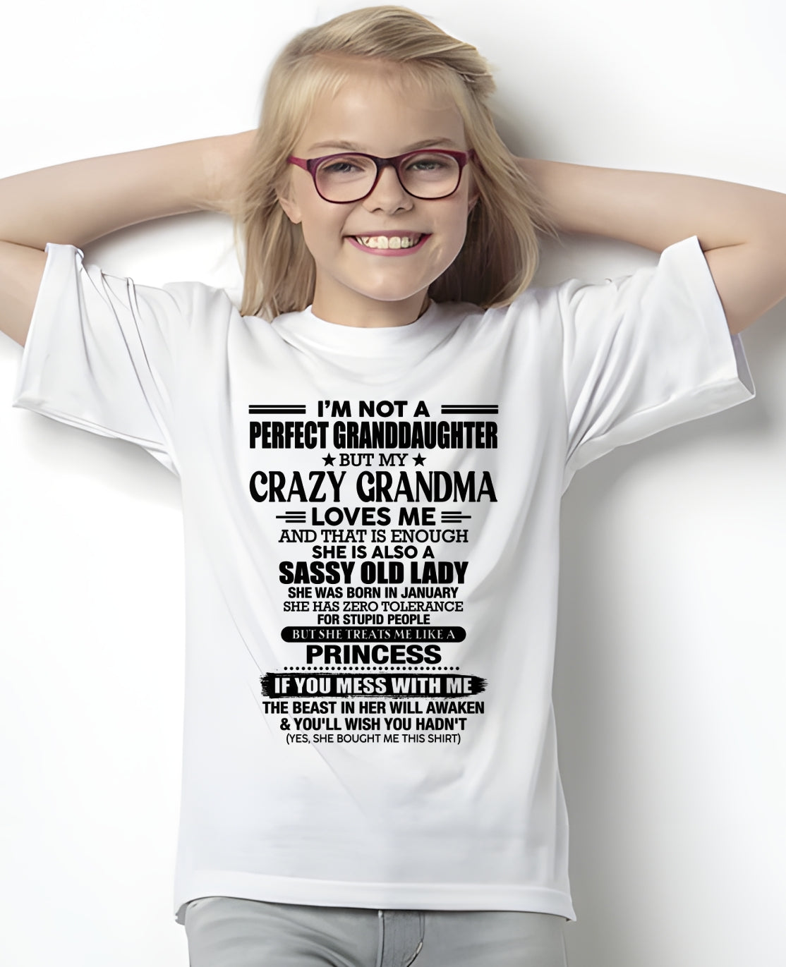 JANUARY - I'M NOT A PERFECT GRANDDAUGHTER - FROM GRANDMA - TRNN01 (SKU2607-189-01)