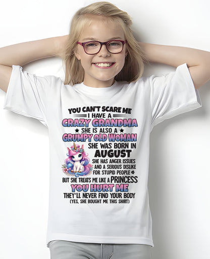 AUGUST - YOU CAN'T SCARE ME - GIFT FROM GRANDMA FOR GRANDDAUGHTER - TRNN08 (SKU09-106-08)