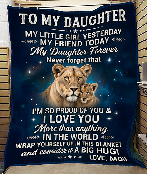 Special For Beautiful Daughter Gift Blanket - From Mom (SKU2606-148)