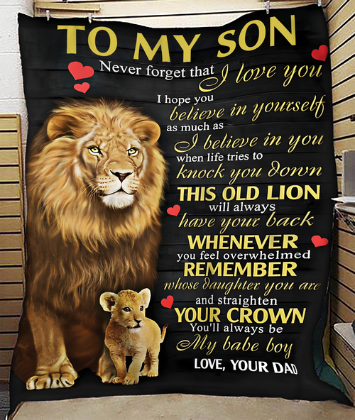 BLANKET FOR SON FROM DAD – COMFORT & WARMTH GIFT Sherpa Fleece Blanket - FULL (SKUB12-56)