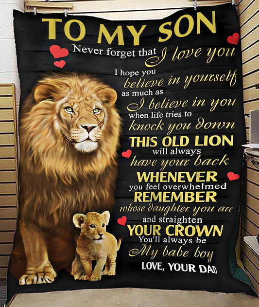 BLANKET FOR SON FROM DAD – COMFORT & WARMTH GIFT Sherpa Fleece Blanket - FULL (SKUB12-56)
