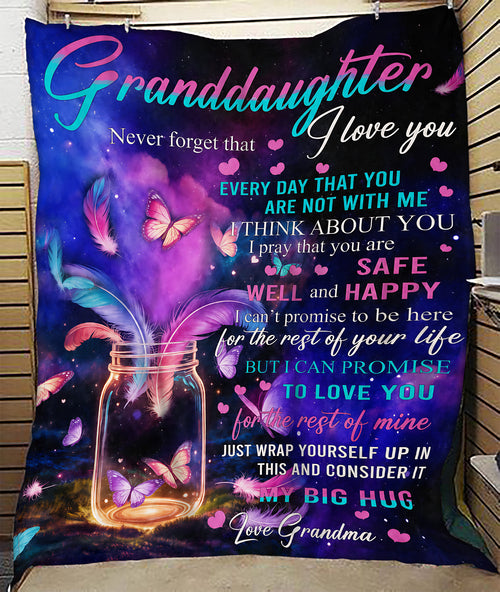 Special For Beautiful GrandDaughter Gift Blanket - From Grandma (SKU2606-349)