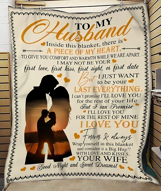 Special Gift For Your Husband Blanket - From Wife (SKU-CHAU-B18) FULL