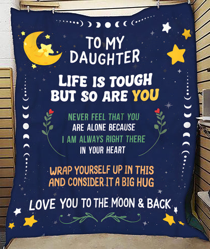 Special For Beautiful Daughter Gift Blanket - From Mom (SKU2603-268)