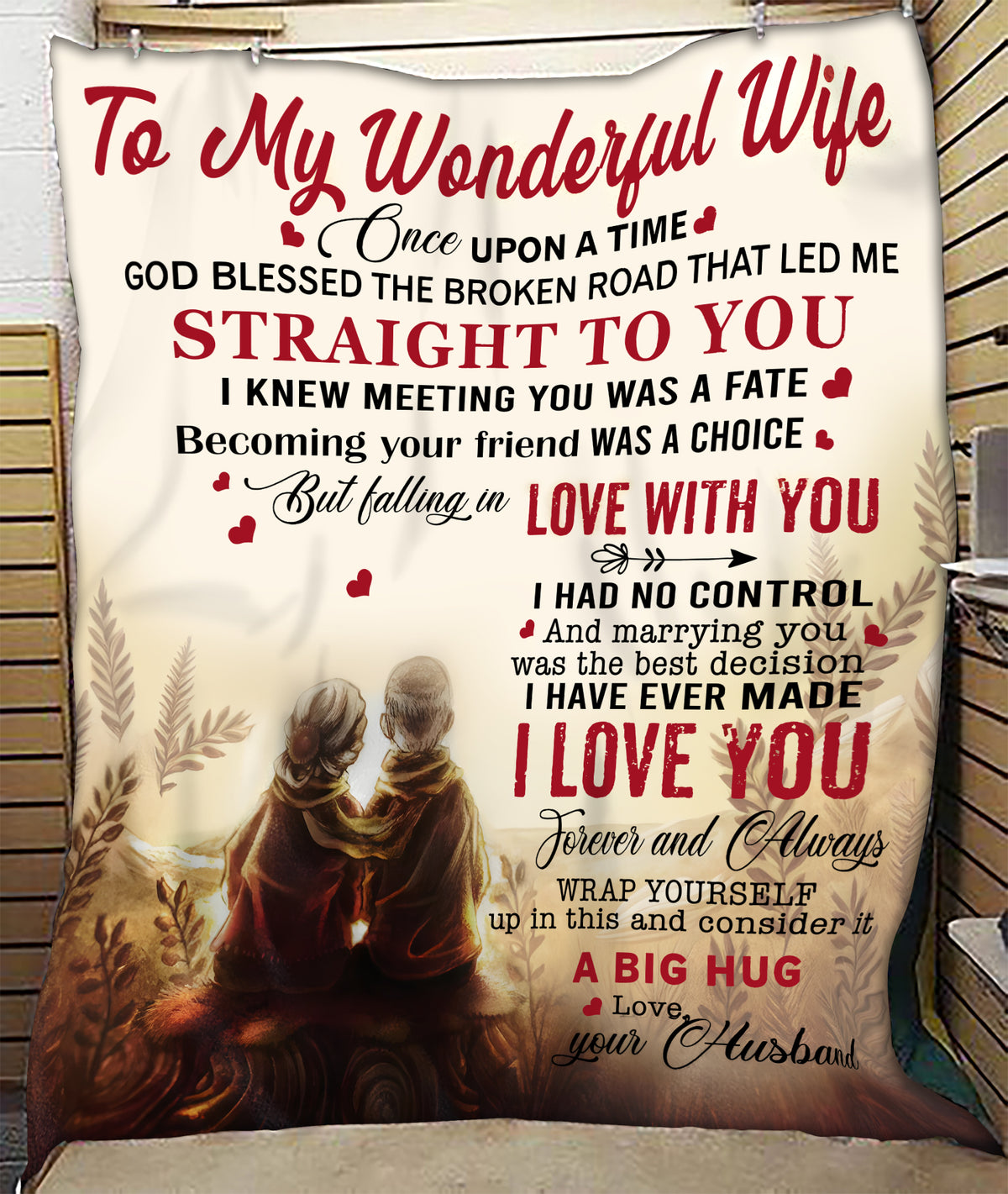 Special For Beautiful Wife Gift Blanket - From Husband (SKU26B-0194)