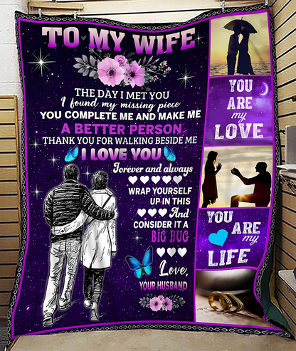 Special Gift For Your Wife Blanket - From Husband (SKU-CHAU-B14) FULL