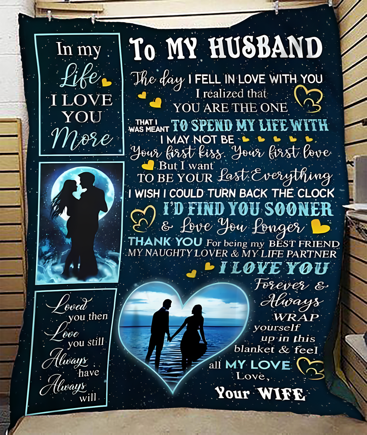 Special Gift For Your Husband Blanket - From Wife (SKU-CHAU-B12) FULL