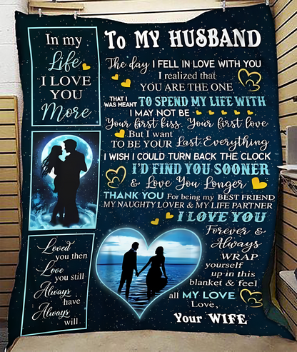 Special Gift For Your Husband Blanket - From Wife (SKU-CHAU-B12) FULL
