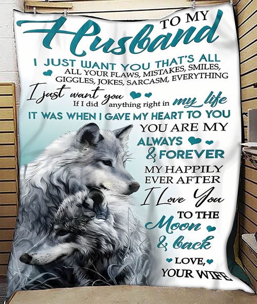 Special Gift For Your Husband Blanket - From Wife (SKU-CHAU-B21) FULL