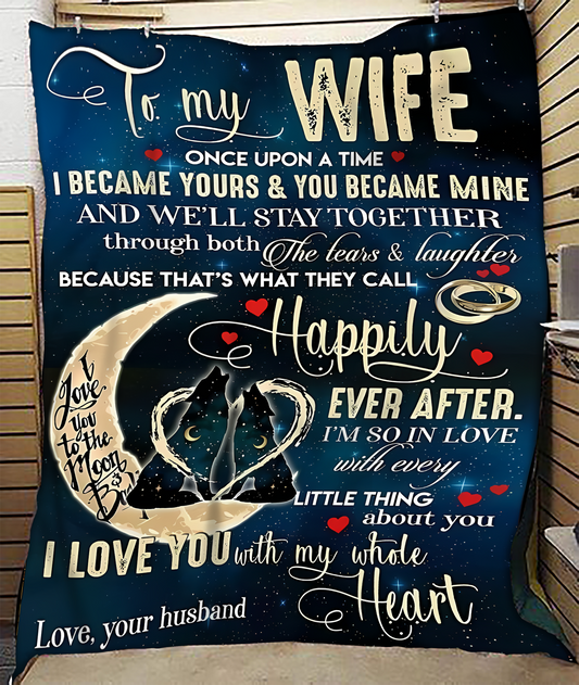 Special Gift For Your Wife Blanket - From Husband (SKU-CHAU-B13) FULL