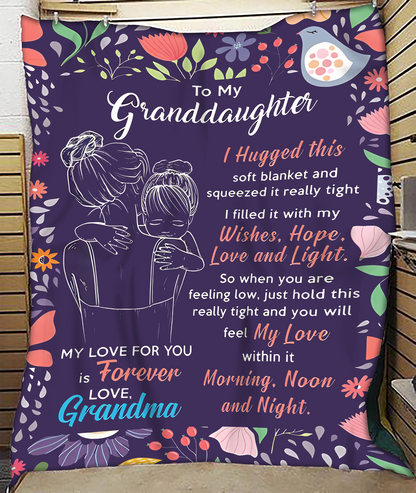 BLANKET FOR GRANDDAUGHTER – COMFORT & WARMTH GIFT Sherpa Fleece Blanket NTTD00 (SKUB-GRA02)