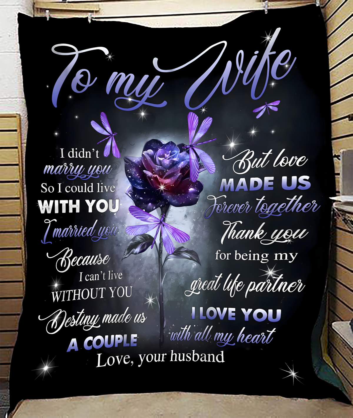 Special For Beautiful Wife Gift Blanket - From Husband (SKU26B-01-66)