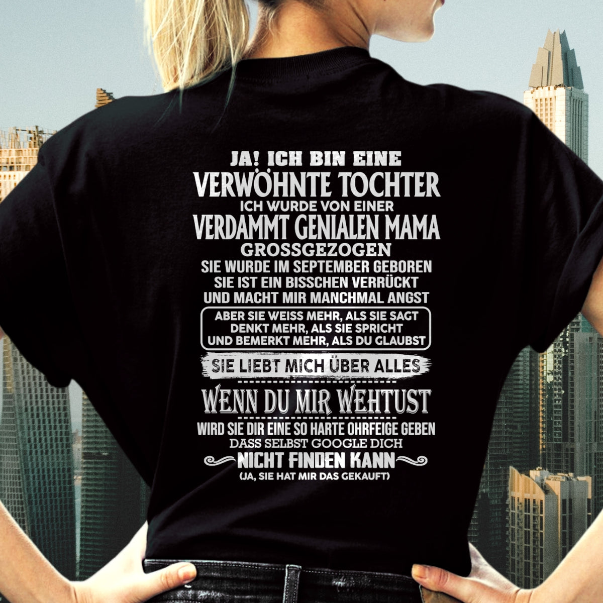 SEPTEMBER - VERDAMMT GENIALEN MAMA – T-Shirt von Mama an Tochter - DEU/TRNN09 (SKU2605-341-09)