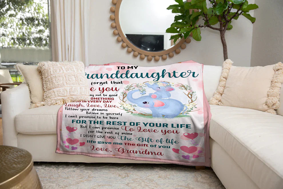 Special Gift For Your Granddaughter Blanket - From Grandma (SKUB12-86)