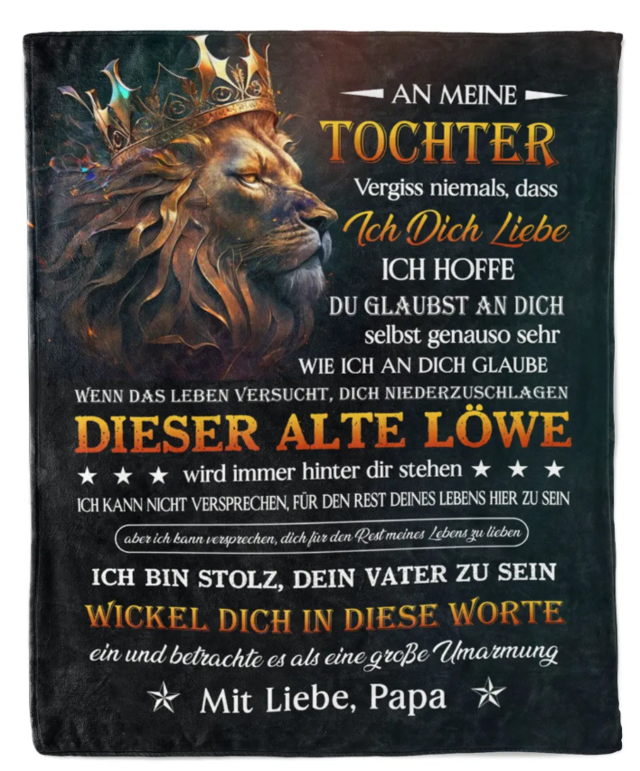 Besonderes Geschenk für deinen Tochter – Decke von Papa